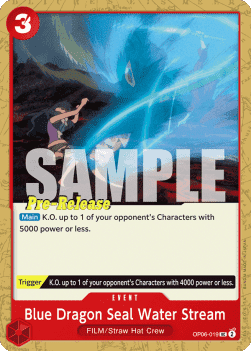 Blue Dragon Seal Water Stream OP06-019