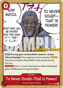 To Never Doubt--That Is Power! OP12-016