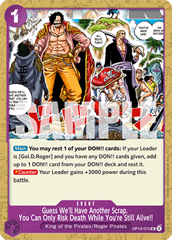 Guess We'll Have Another Scrap. You Can Only Risk Death While You're Still Alive!! — FR/EN