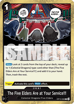 The Five Elders Are at Your Service!!! OP13-096