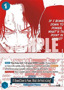If I Bowed Down to Power, What's the Point in Living? OP13-057