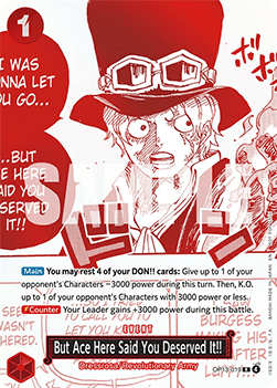 But Ace Here Said You Deserved It!! OP13-019